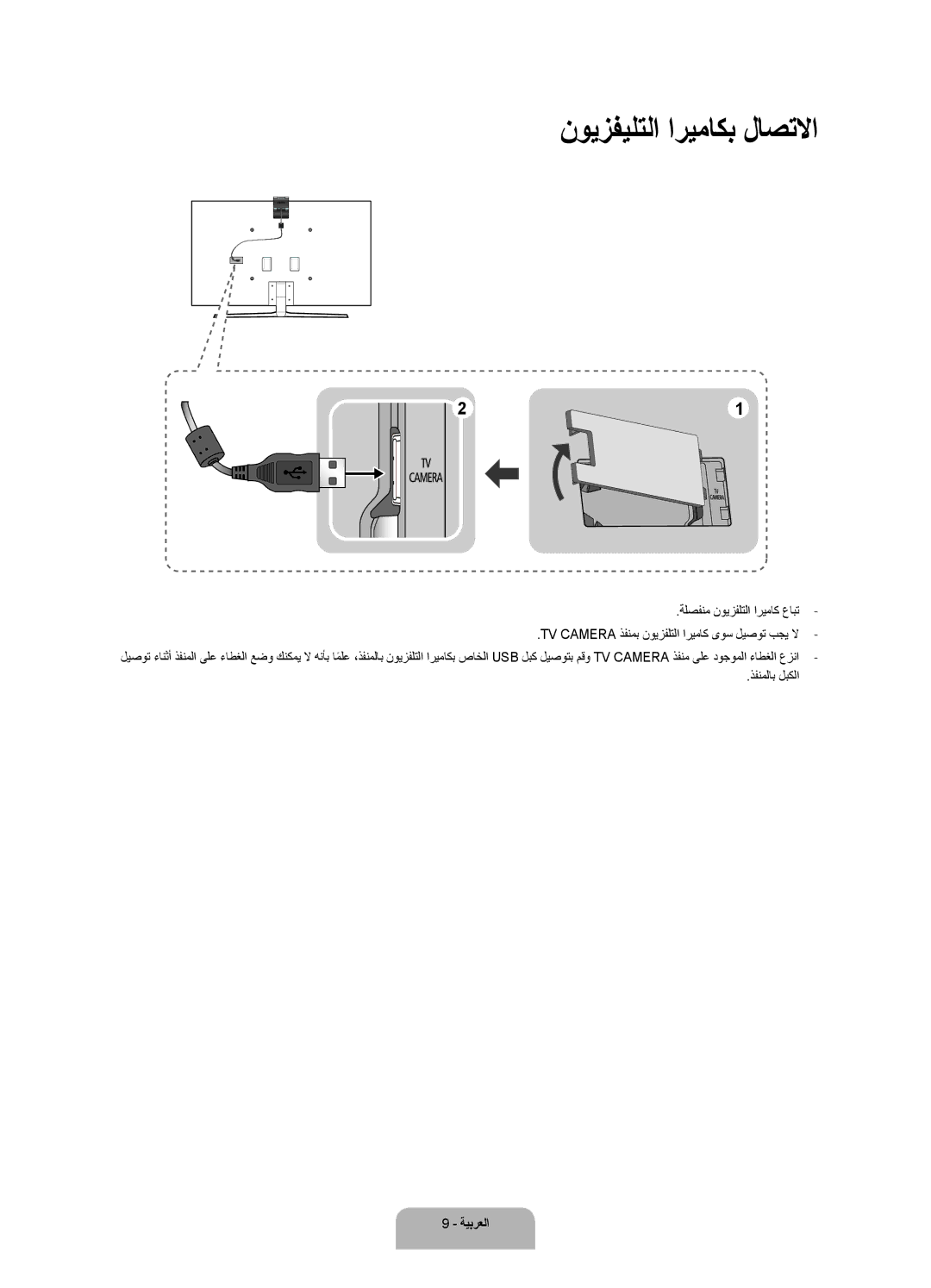 Samsung UA65JS9000RXUM, UA55JS9000RXUM manual نويزفيلتلا اريماكب لاصتلاا, ذفنملاب لبكلا 