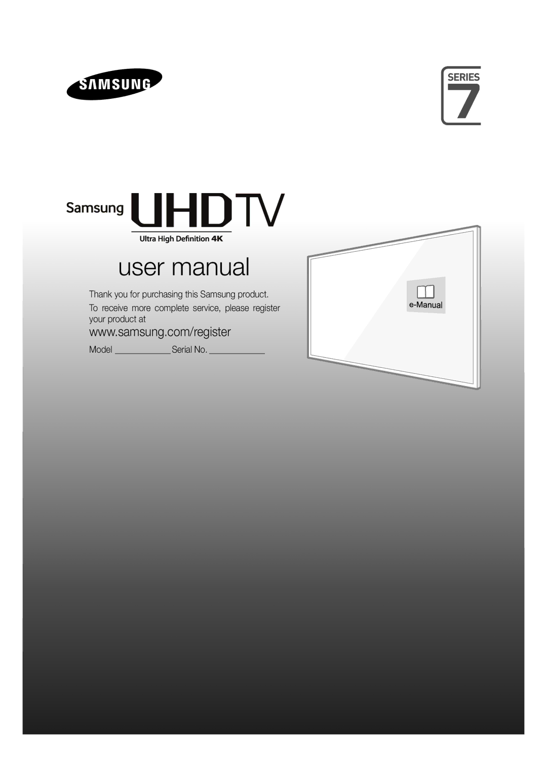 Samsung UA65JU7000KXXV, UA55JU7000KXXV, UA48JU7000KXXV manual 