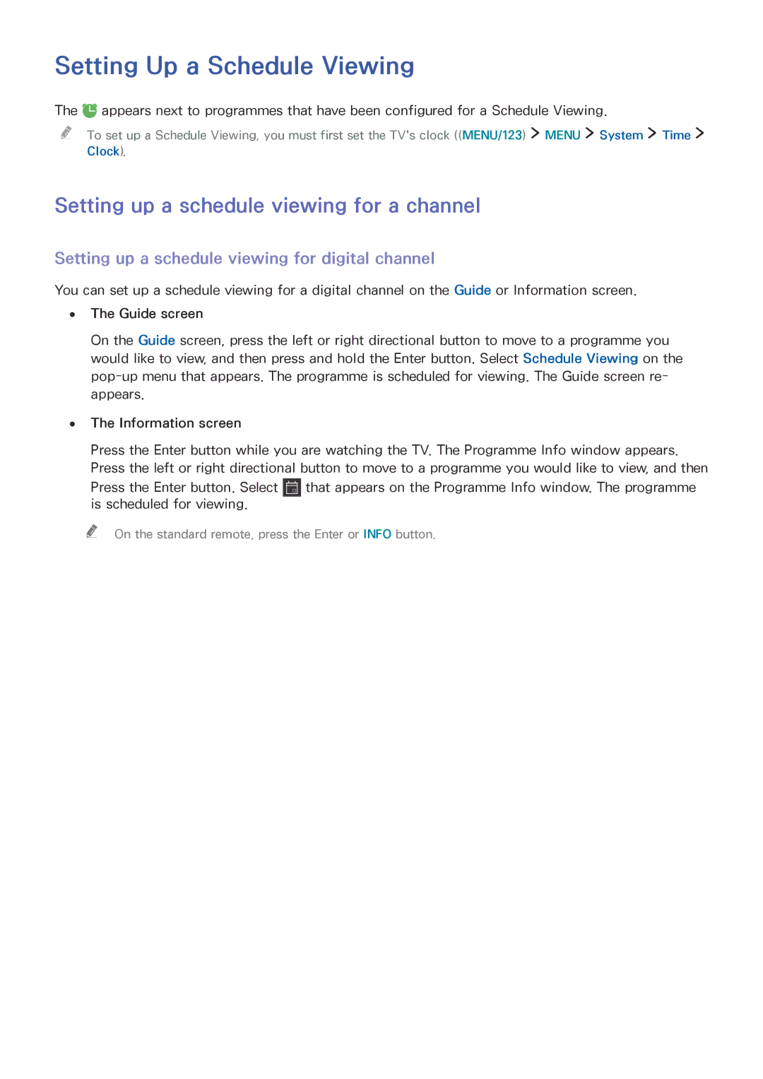 Samsung UA55JU6600KXXV, UA55JU7500KXZN manual Setting Up a Schedule Viewing, Setting up a schedule viewing for a channel 