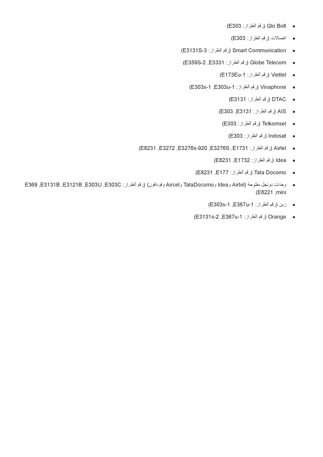 Samsung UA55JU6600KXZN, UA55JU7500KXZN manual E3131‏‎, E303 ,‏E3131 زارطلا مقر AIS E303‏‎ 