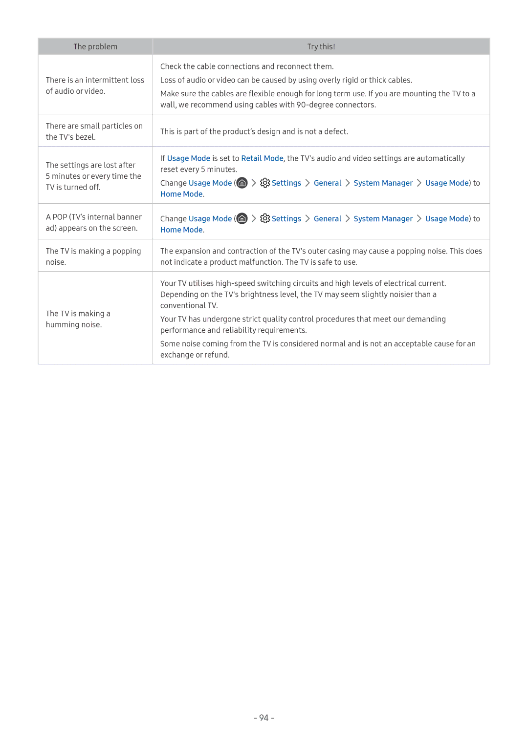 Samsung UA55M6000ARXUM manual Home Mode 