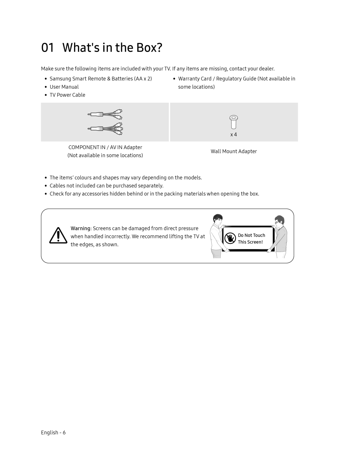 Samsung UA55NU8500KXXV, UA65NU8500KXXV manual Whats in the Box? 