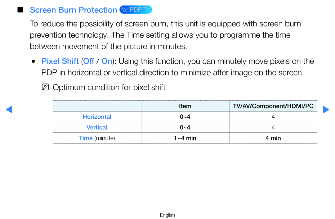 Samsung UA55D8000YNXXV, UA60D8000YNXXV, UA46D7000LMXXS, UA46D7000LNXXV, UA55H8000AKXXV manual Screen Burn Protection for PDP TV 