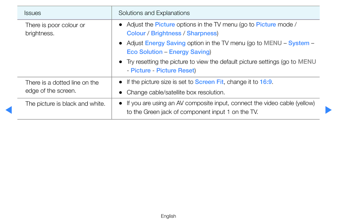 Samsung UA55D8000YNXXV, UA60D8000YNXXV, UA46D7000LMXXS, UA46D7000LNXXV, UA55H8000AKXXV manual Colour / Brightness / Sharpness 