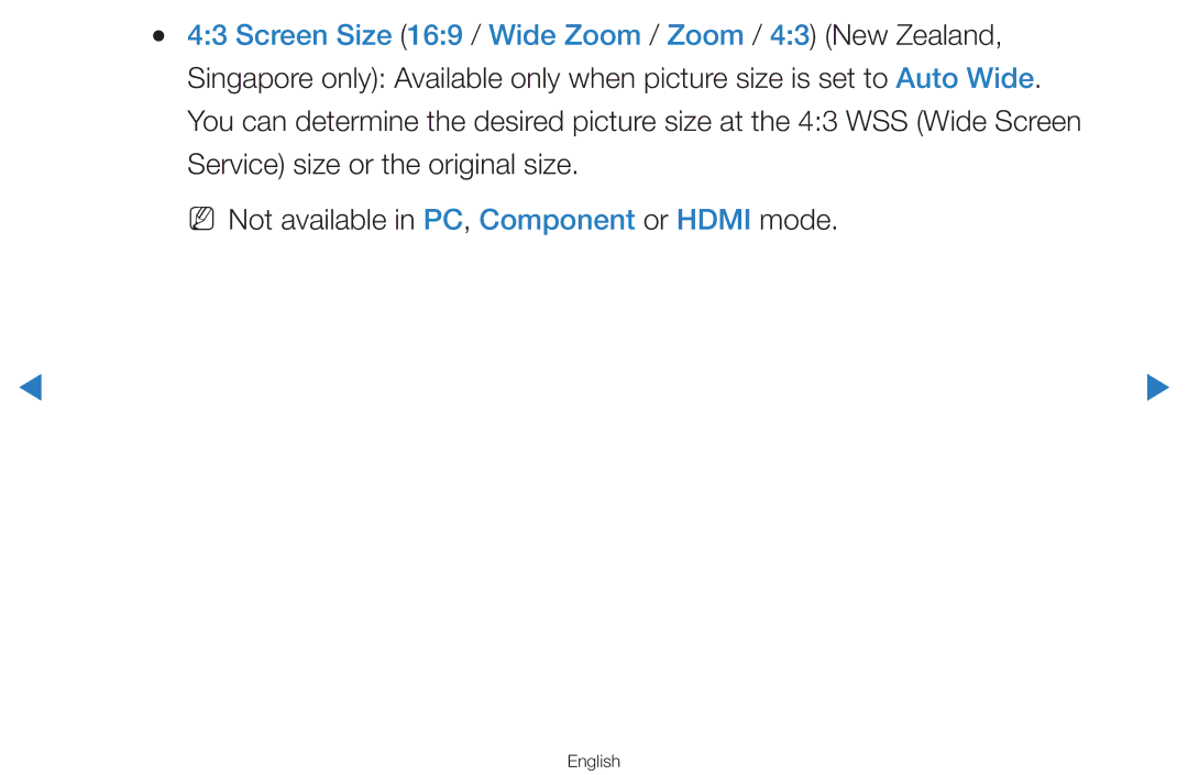 Samsung UA60D8000YNXSQ, UA60D8000YNXXV, UA46D7000LMXXS, UA46D7000LNXXV manual NN Not available in PC, Component or Hdmi mode 