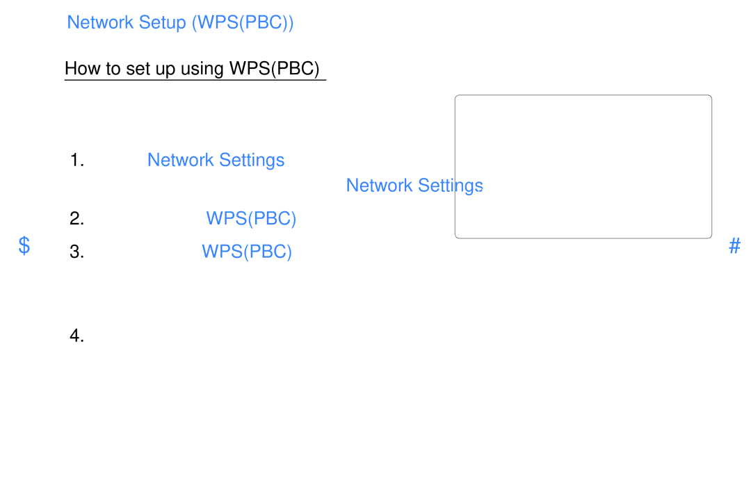 Samsung UA65HU8500WXSQ, UA60D8000YNXXV Network Setup Wpspbc, Select the Wpspbc, Press the Wpspbc button on your router 