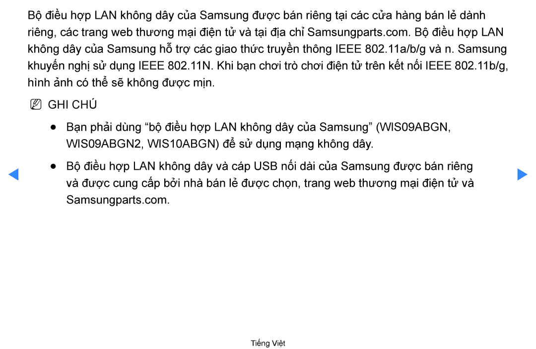 Samsung UA55D8000YRXXV, UA60D8000YNXXV, UA46D7000LRXXV, UA46D7000LNXXV, UA55D8000YNXXV, UA55D7000LNXXV manual Nn Ghi Chú 