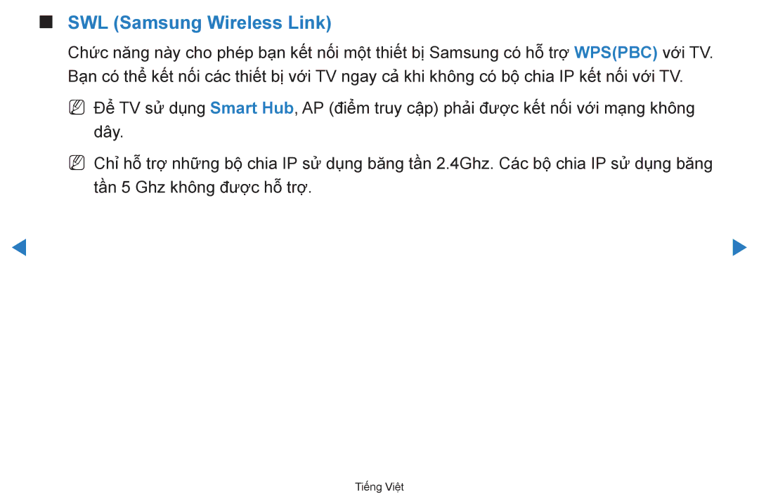 Samsung UA46D7000LRXXV, UA60D8000YNXXV, UA46D7000LNXXV, UA55D8000YNXXV, UA55D7000LNXXV manual SWL Samsung Wireless Link 