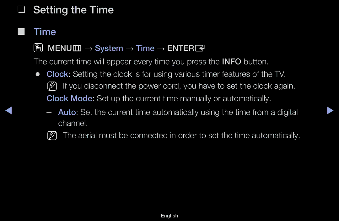 Samsung UA60F6100AMXSQ, UA55F6100AMXSQ manual Setting the Time 