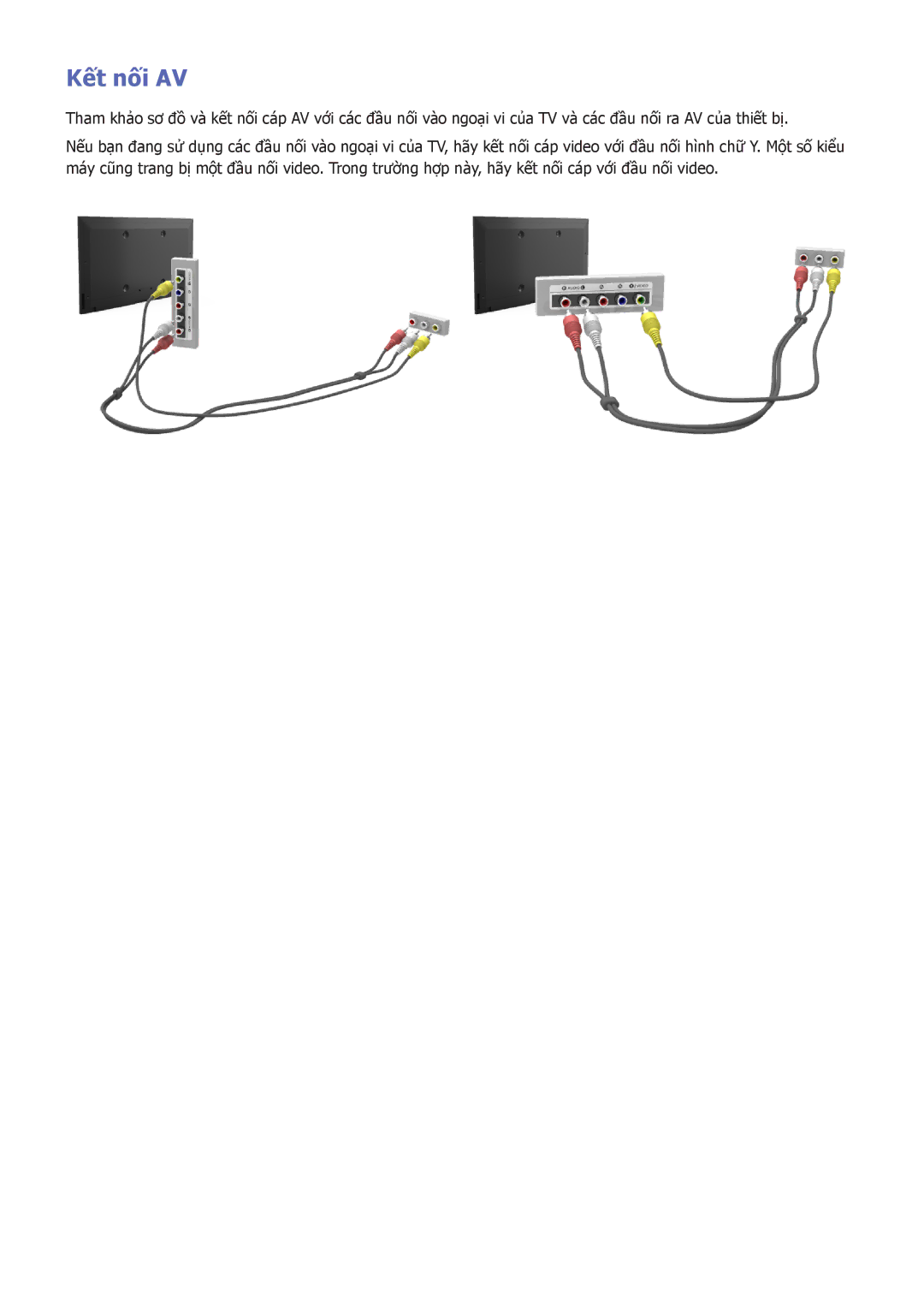 Samsung UA50F5500ARXXV, UA60F6300ARXXV, UA32F5501ARXXV, UA40F6400ARXXV, UA40F6800ARXXV, UA55F6800ARXXV manual Kết nối AV 