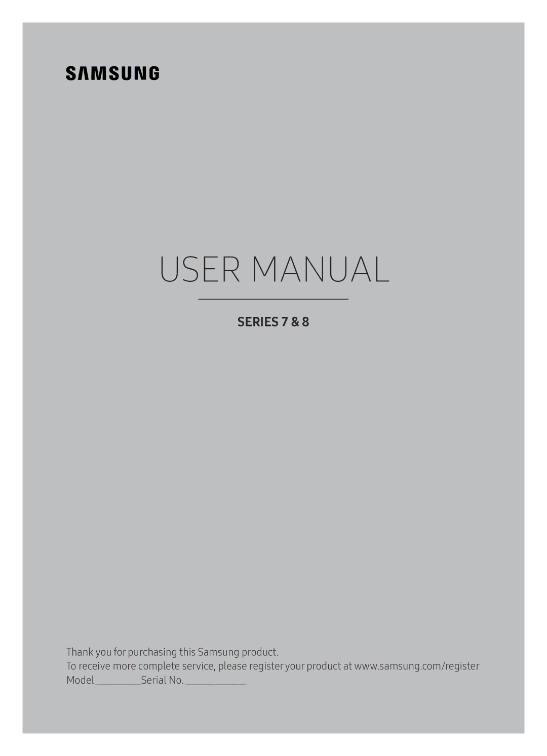 Samsung UA60KS8000RXUM manual Series 7 