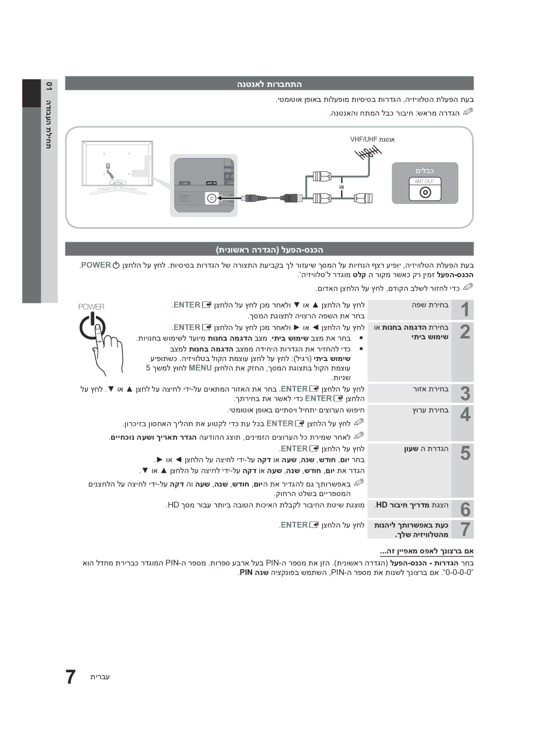 Samsung UA55C8000XRXSQ manual הנטנאל תורבחתה, תינושאר הרדגה לעפה-סנכה, יתיב שומיש, ךלש היזיוולטהמ, הז ןייפאמ ספאל ךנוצרב םא 