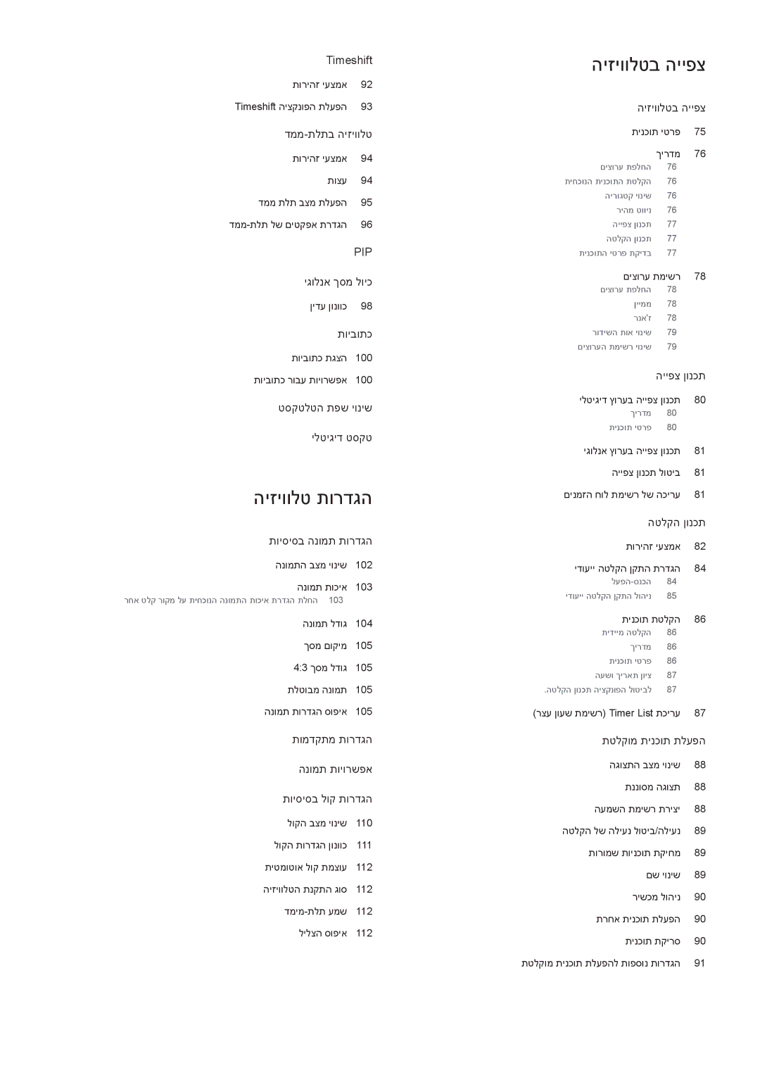 Samsung UA55F8000AMXSQ, UA65F9000AMXSQ, UA46F7500BMXSQ, UA55F8500AMXSQ, UA65F8000AMXSQ, UA60F8000AMXSQ manual היזיוולט תורדגה 