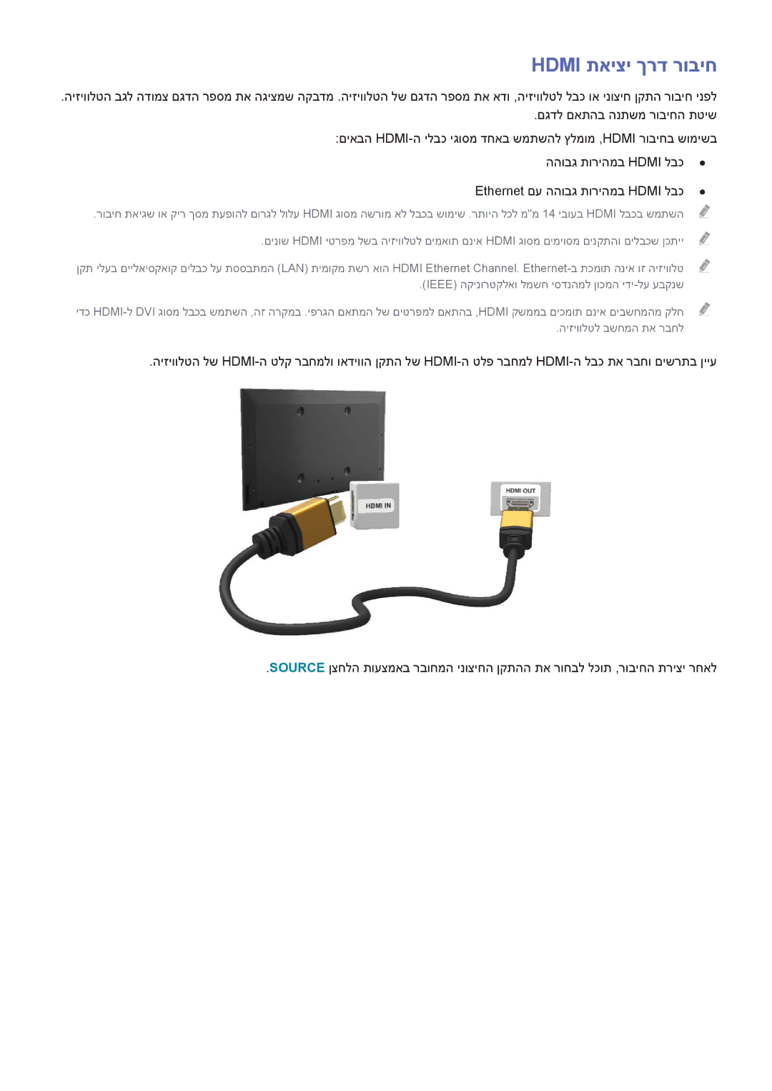 Samsung UA55H8000AWXSQ, UA65H6400AWXSQ, UA55H6400AWXSQ, UA48H5500AWXSQ, UA48H6300AWXSQ, UA48H6400AWXSQ Hdmi תאיצי ךרד רוביח 