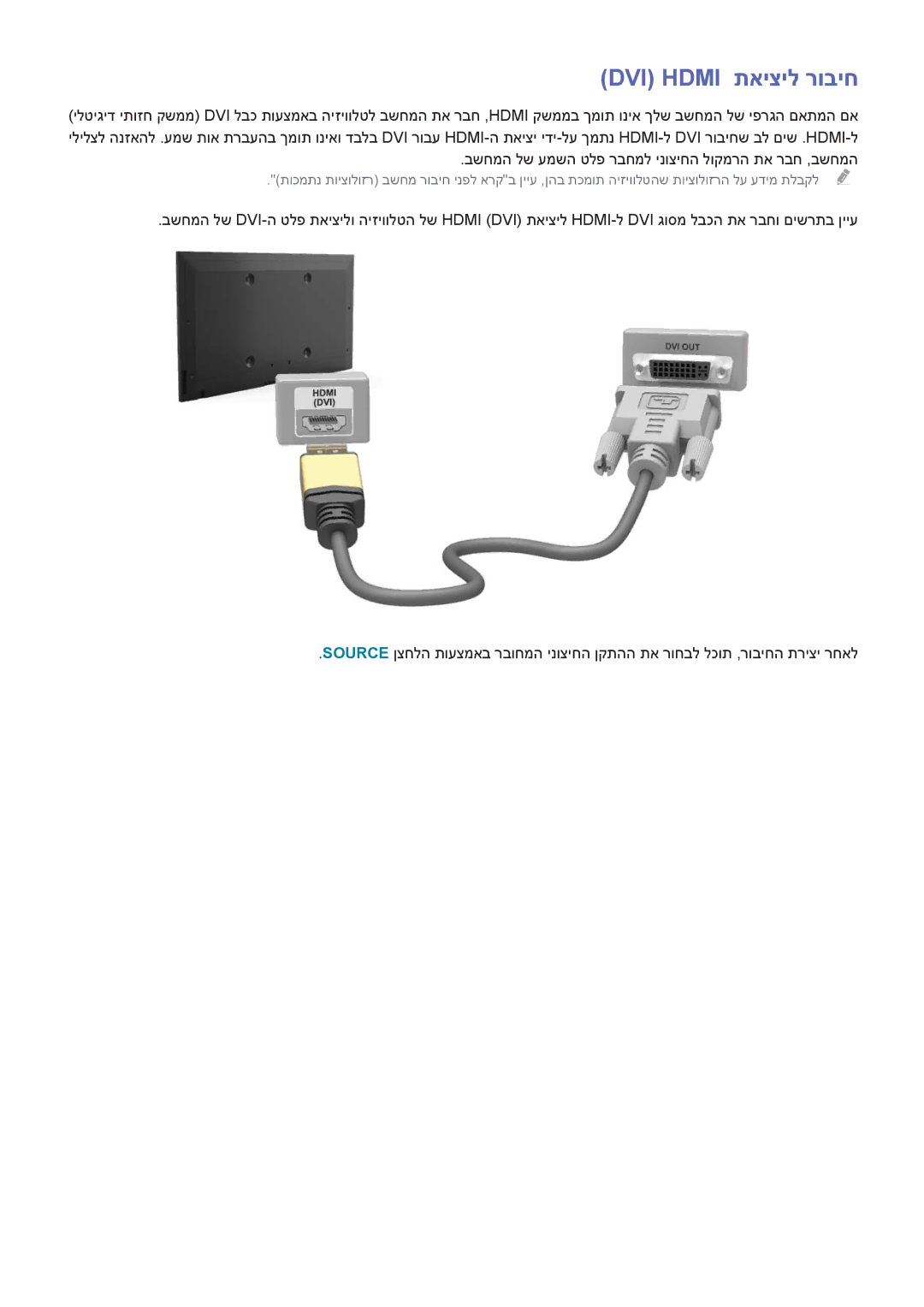 Samsung UA32H4500AWXSQ, UA65H6400AWXSQ, UA55H6400AWXSQ, UA48H5500AWXSQ, UA48H6300AWXSQ, UA48H6400AWXSQ DVI Hdmi תאיציל רוביח 