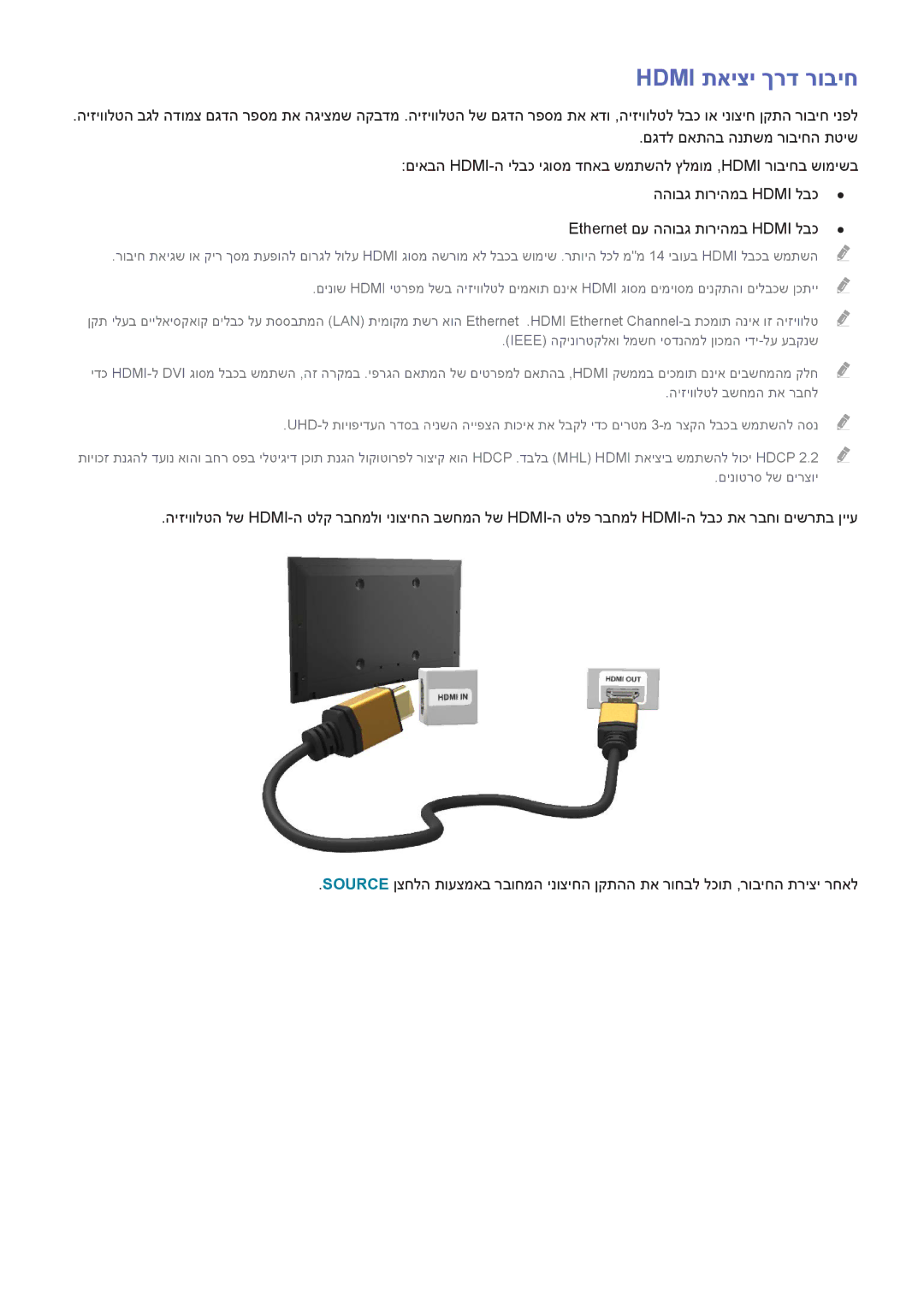 Samsung UA40HU7000WXSQ, UA65HU7200WXSQ, UA55HU7000WXSQ, UA55HU7200WXSQ, UA48HU8500WXSQ, UA65HU8700WXSQ Hdmi תאיצי ךרד רוביח 