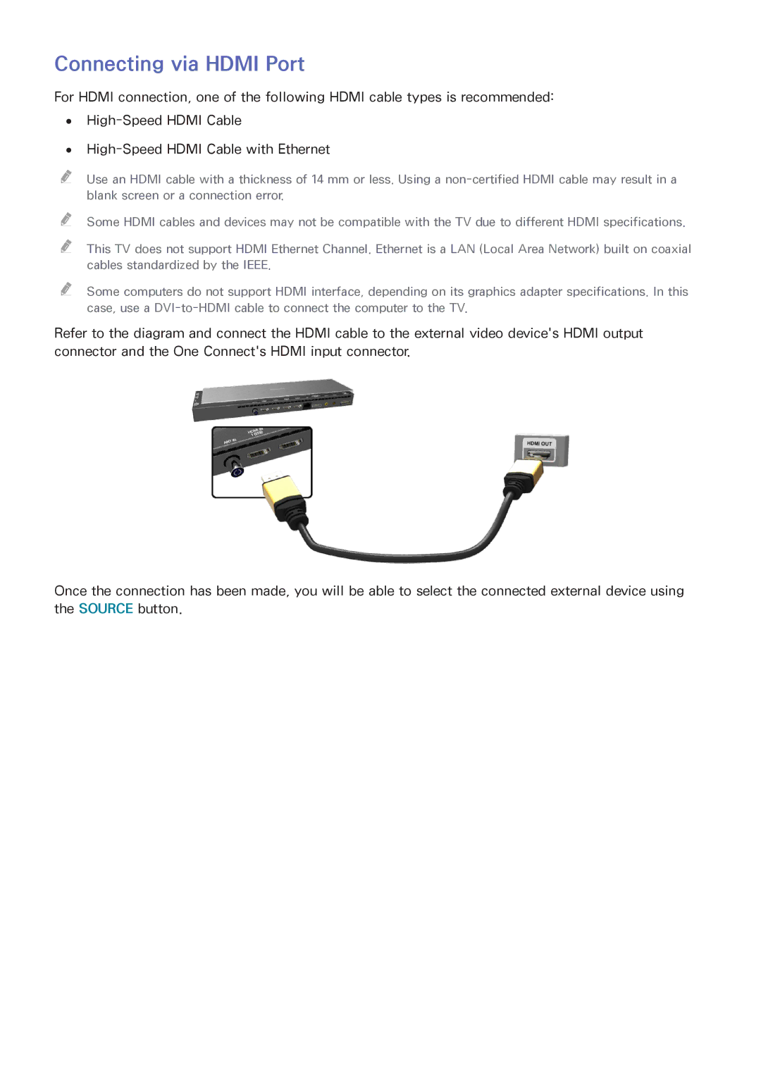 Samsung UA65HU9000RXZN, UA65HU9000RXSK, UA78HU9000RXZN, UA65HU9000RXMM, UA78HU9000RXUM manual Connecting via Hdmi Port 