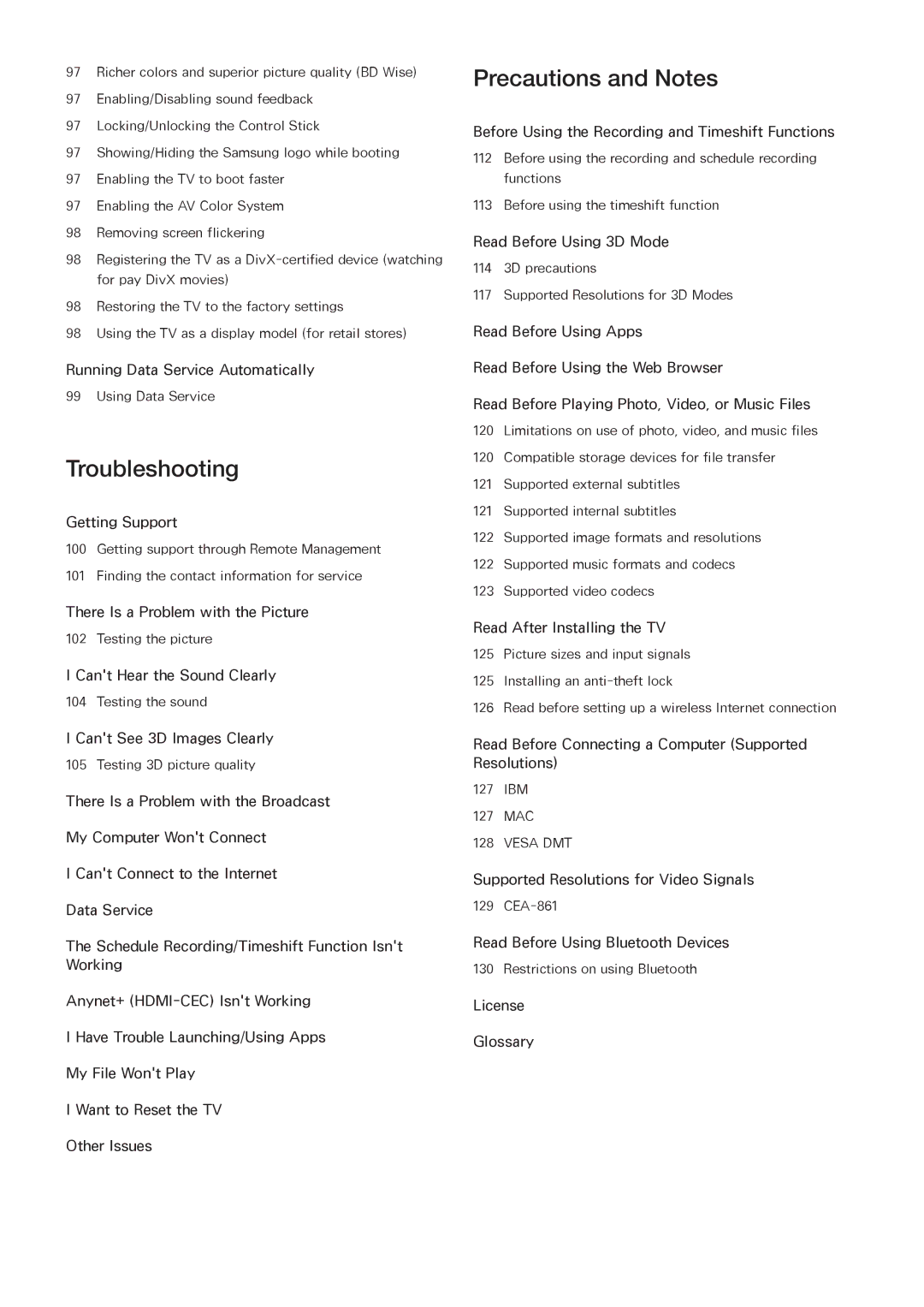 Samsung UA65JS8000KXSQ manual Troubleshooting 