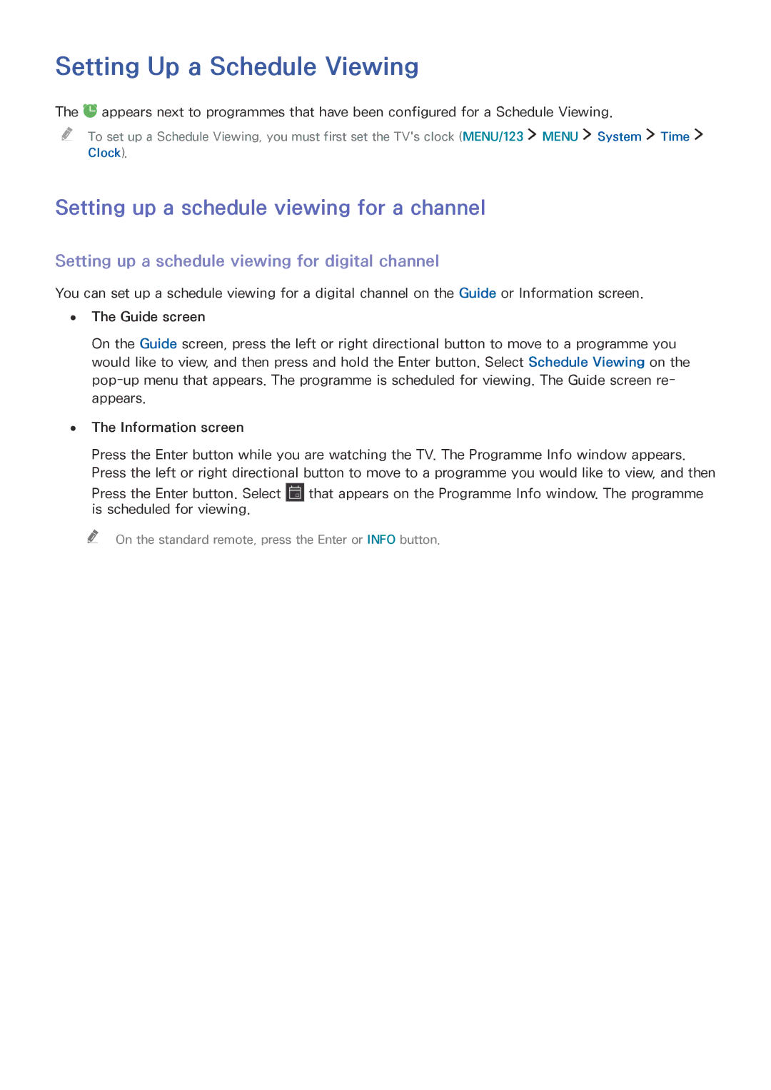 Samsung UA65JS9000KXZN, UA65JS9000KXSK manual Setting Up a Schedule Viewing, Setting up a schedule viewing for a channel 