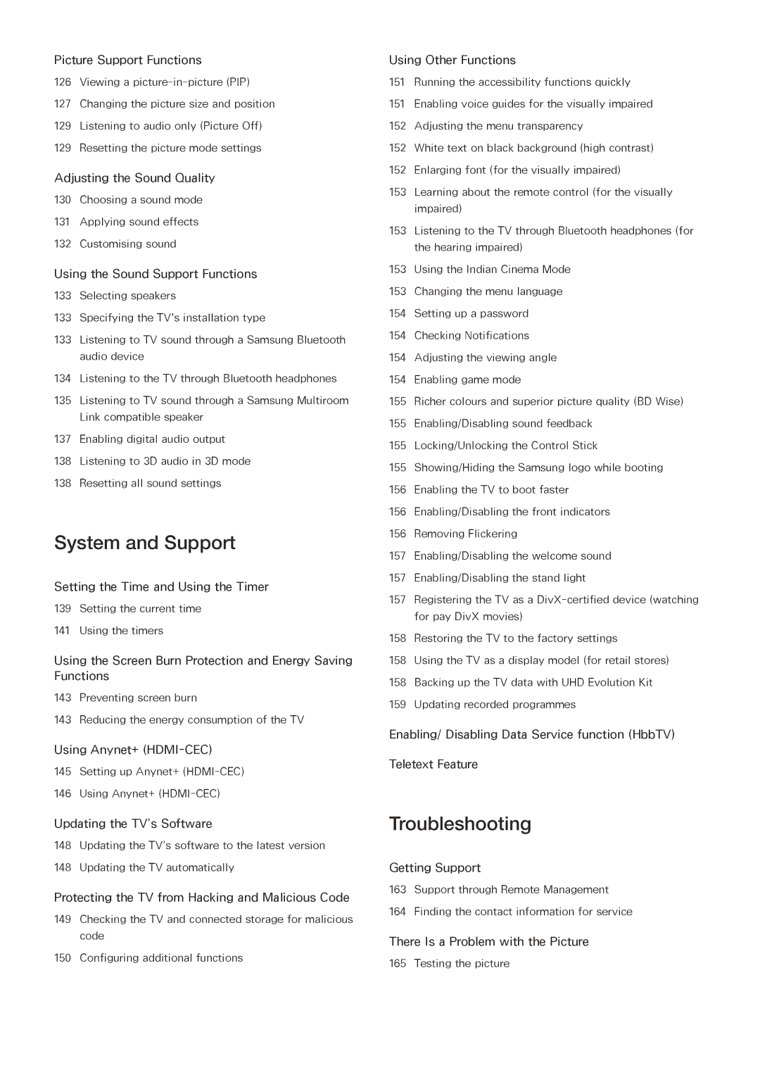 Samsung UA78JS9500KXXV, UA65JS9000KXSK, UA65JS9000KXZN, UA88JS9500KXXV, UA65JS9500KXXV, UA55JS9000KXXV manual System and Support 