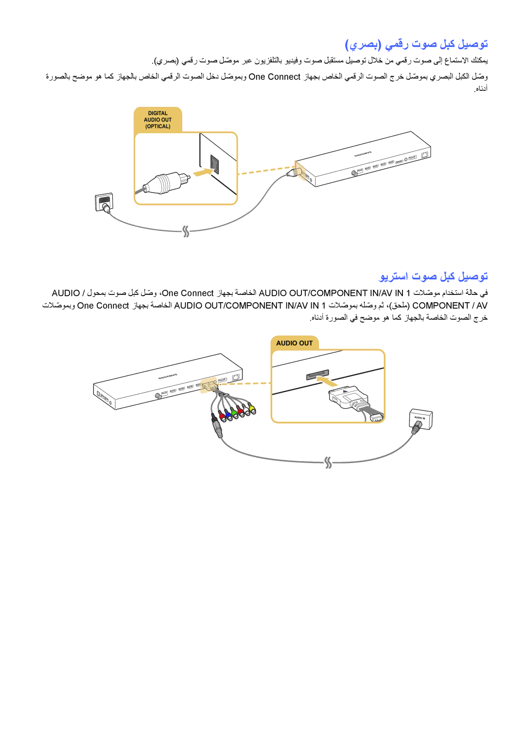 Samsung UA65JS9000KXZN manual يرصب يمقر توص لبك ليصوت, ويرتسا توص لبك ليصوت 