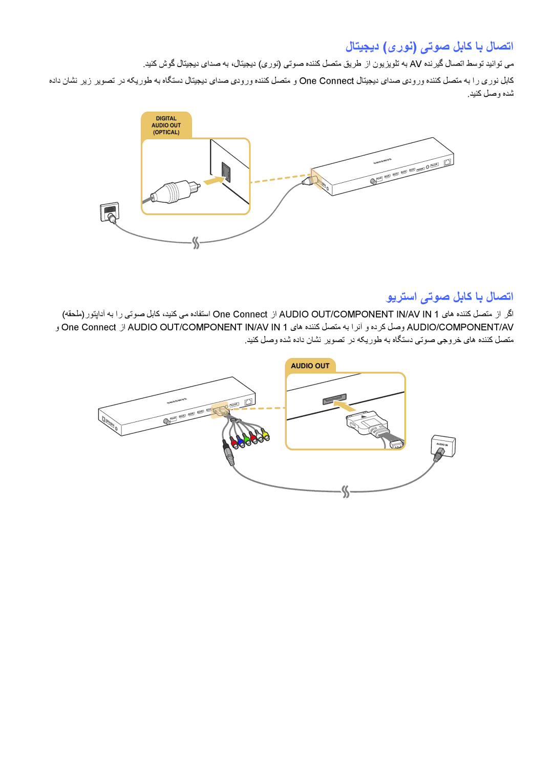 Samsung UA65JS9000KXZN manual لاتیجید یرون یتوص لباک اب لاصتا, ویرتسا یتوص لباک اب لاصتا 