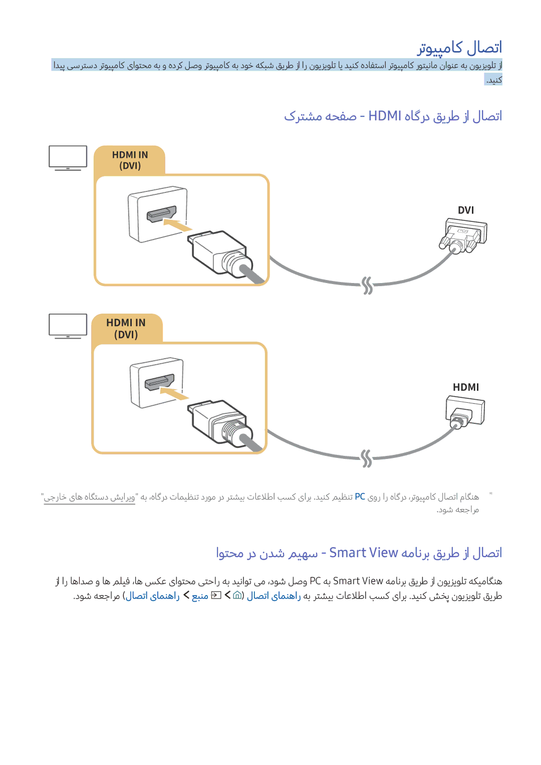 Samsung UA55KU7350RXUM, UA65KS9500KXZN, UA65KU7350KXZN manual رتویپماک لاصتا, کرتشم هحفص Hdmi هاگرد قیرط زا لاصتا, دینک 