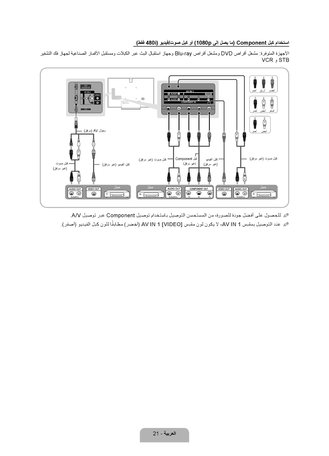 Samsung UA75ES9000RXZN, UA75ES9000RXUM manual 21 ةيبرعلا 