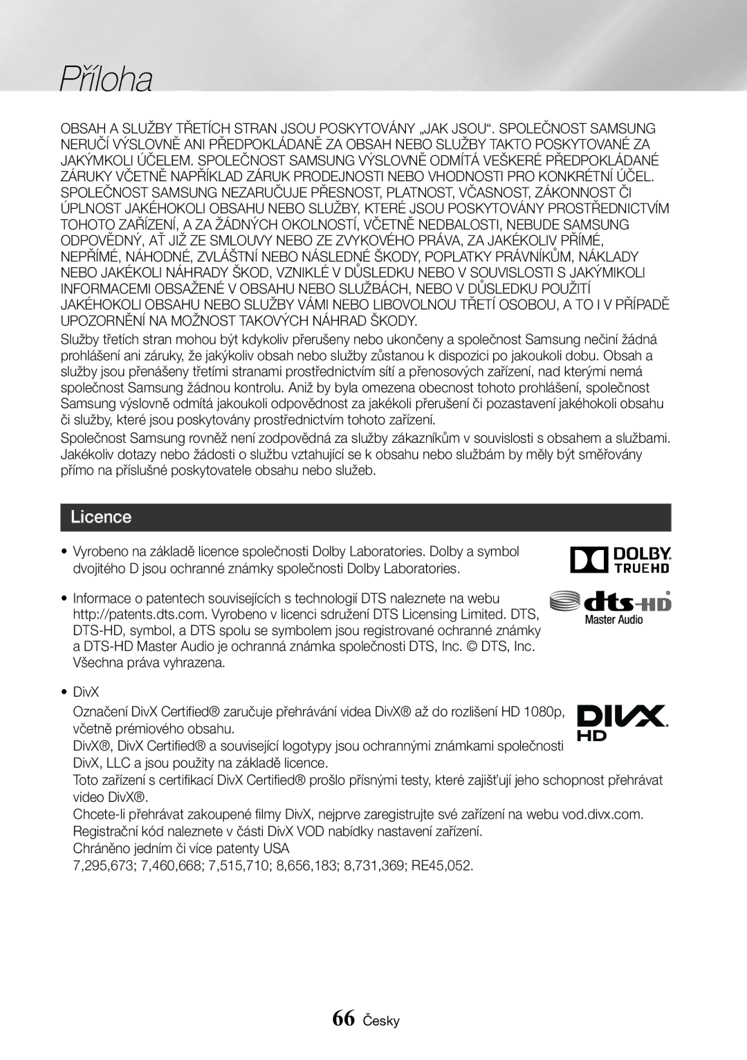 Samsung UBD-K8500/EN manual Licence 