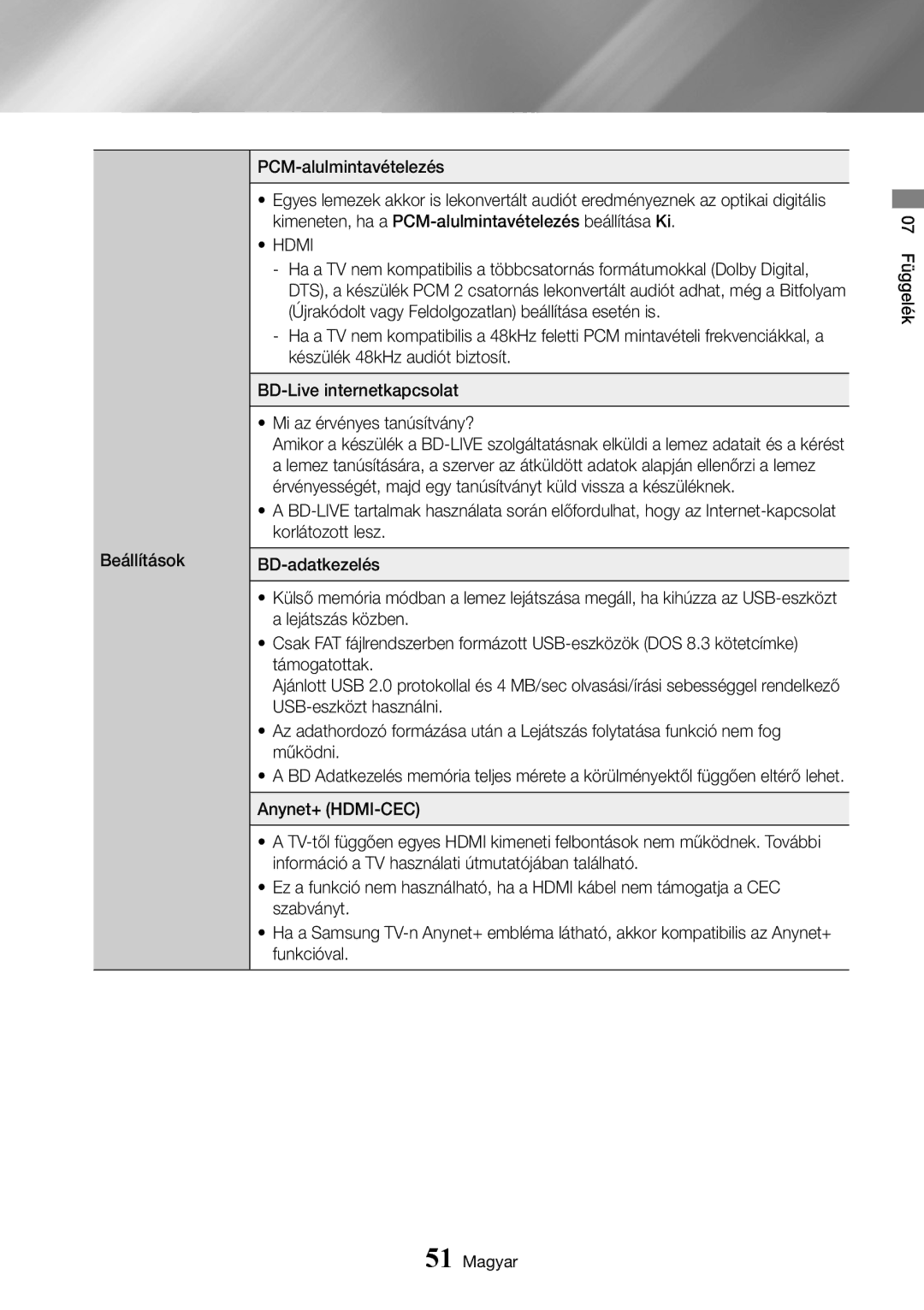 Samsung UBD-K8500/EN manual Hdmi 