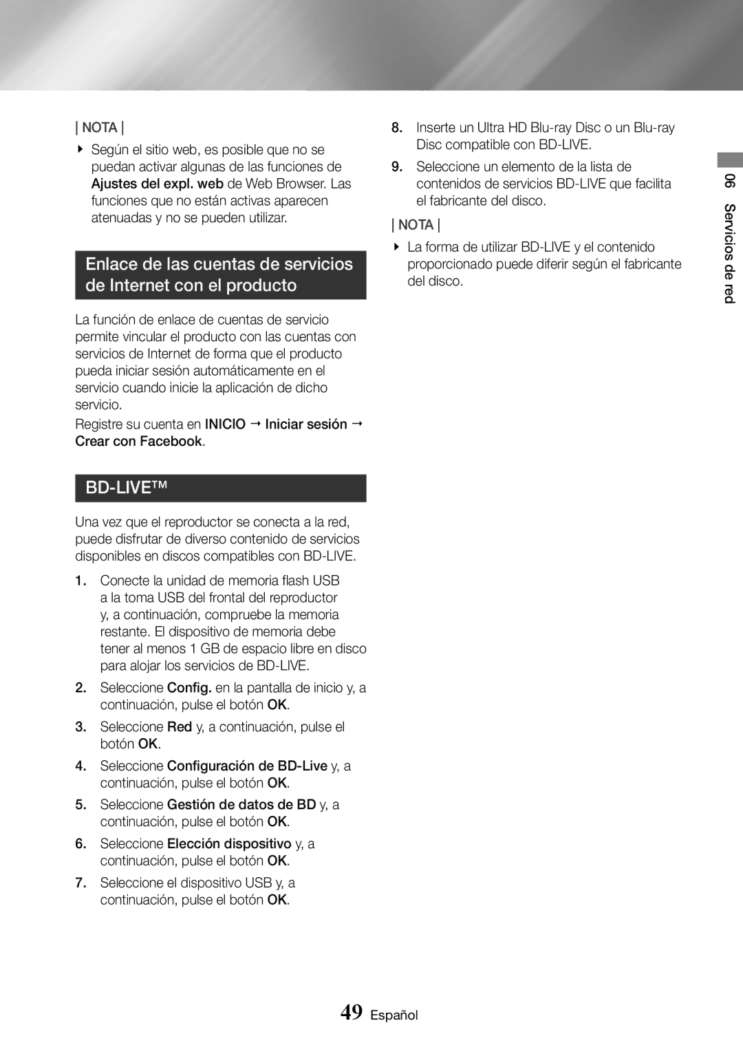 Samsung UBD-K8500/ZF manual Bd-Live 