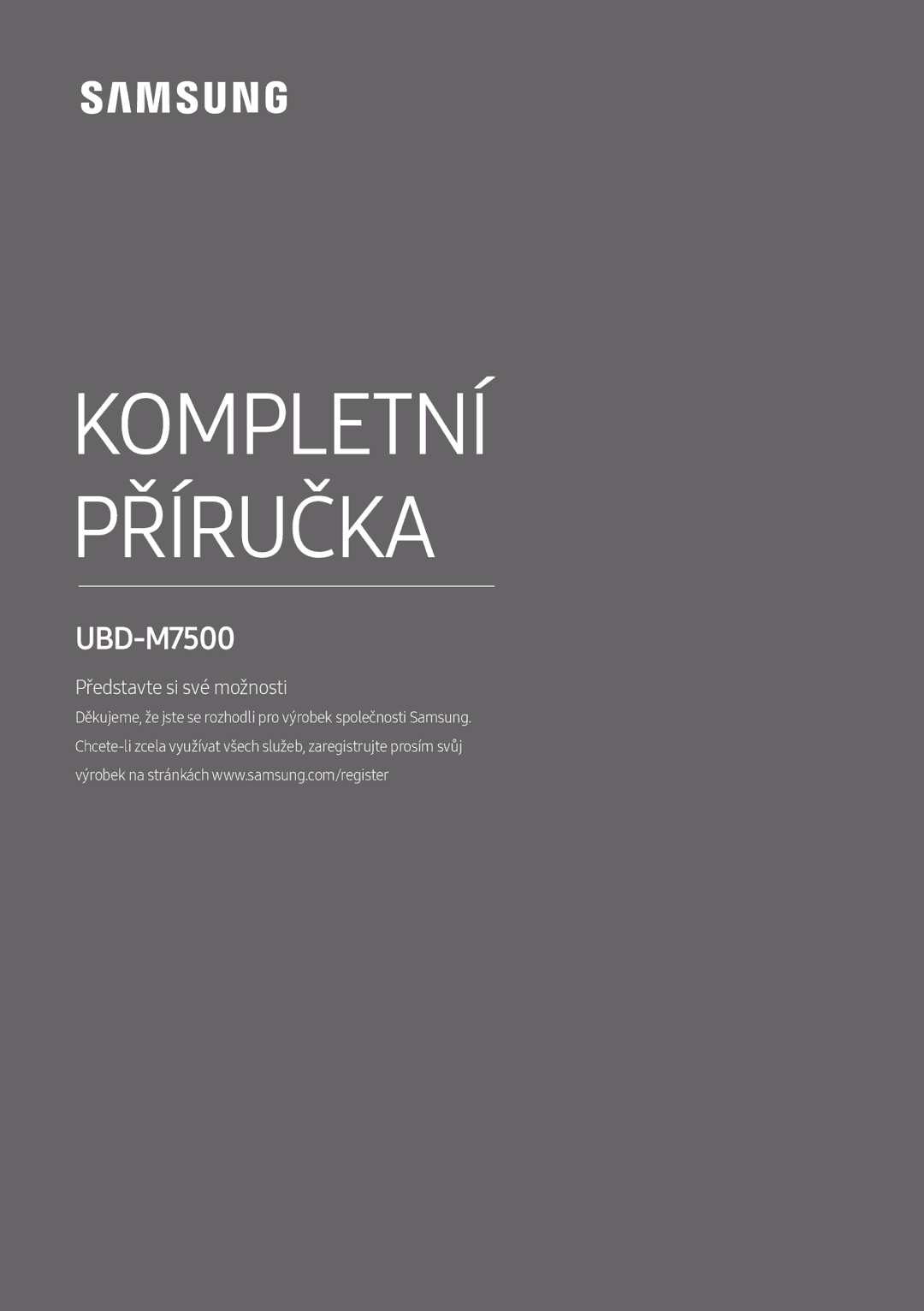 Samsung UBD-M7500/EN manual Kompletní Příručka 