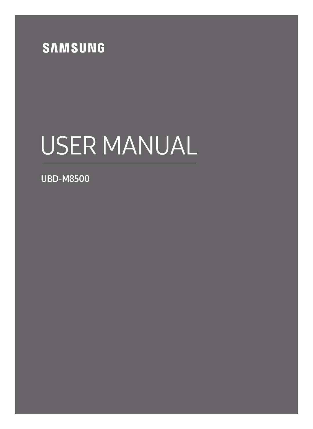 Samsung UBD-M8500/XE manual 