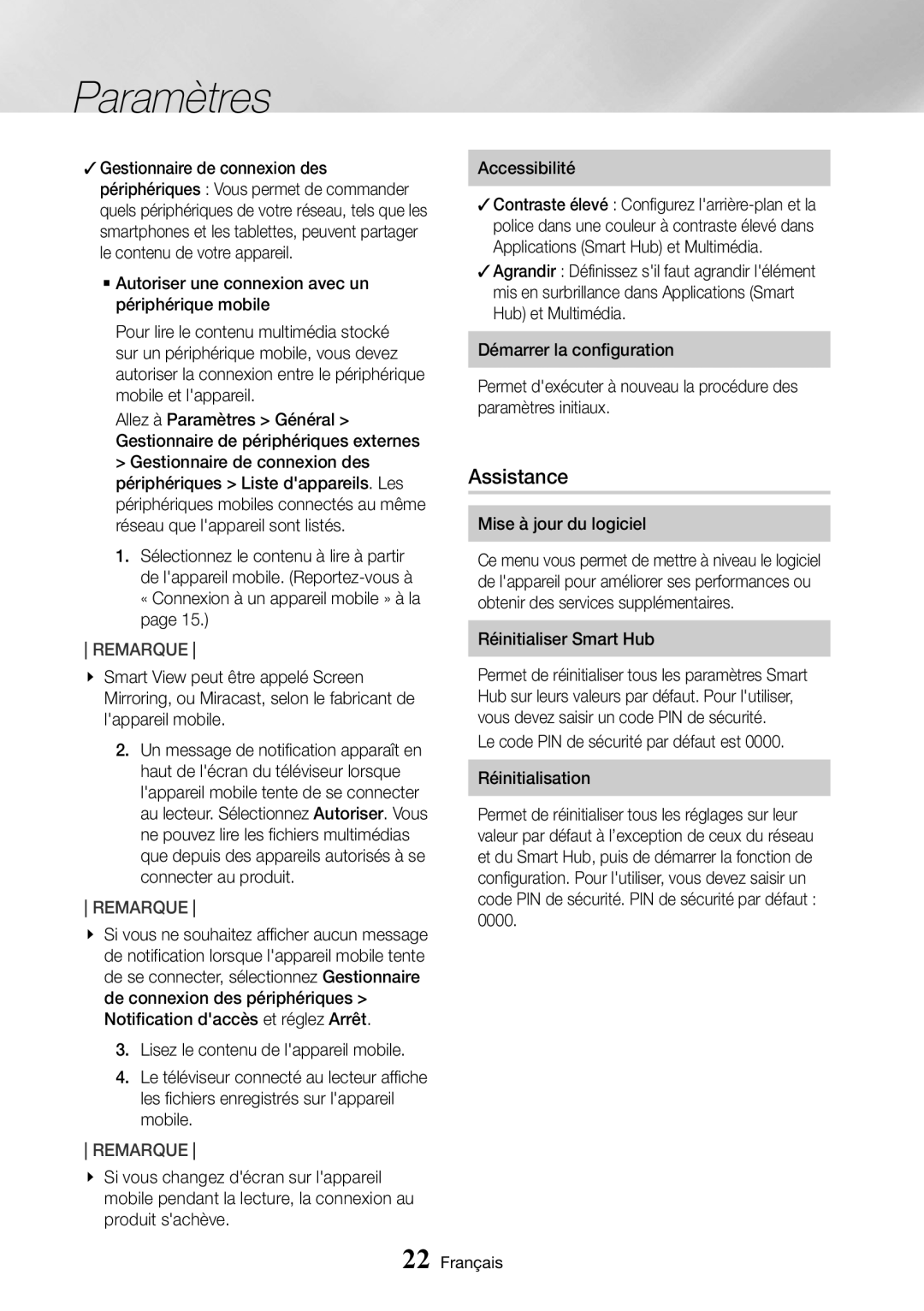 Samsung UBD-M8500/ZF manual Assistance 