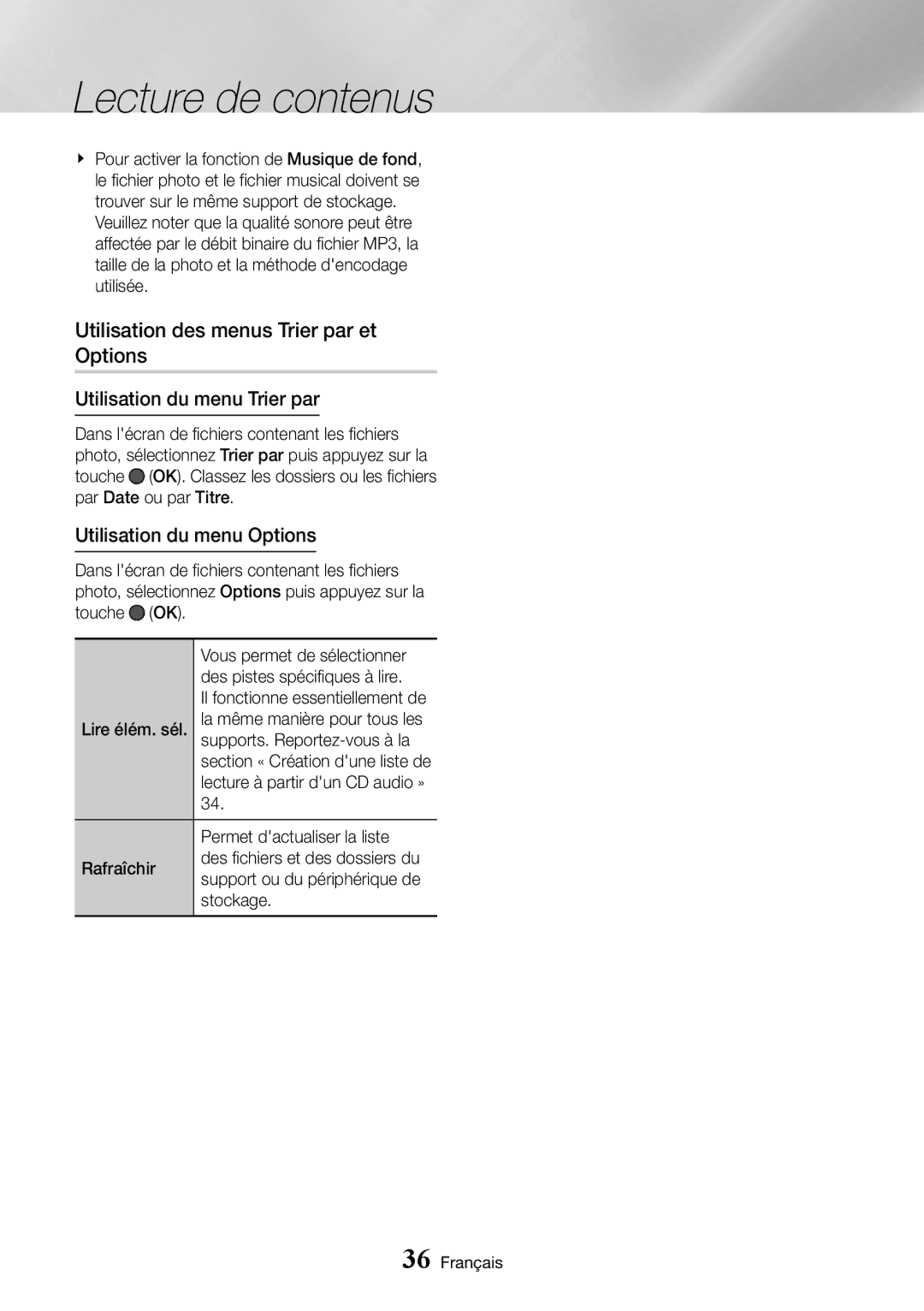 Samsung UBD-M8500/ZF manual Il fonctionne essentiellement de 