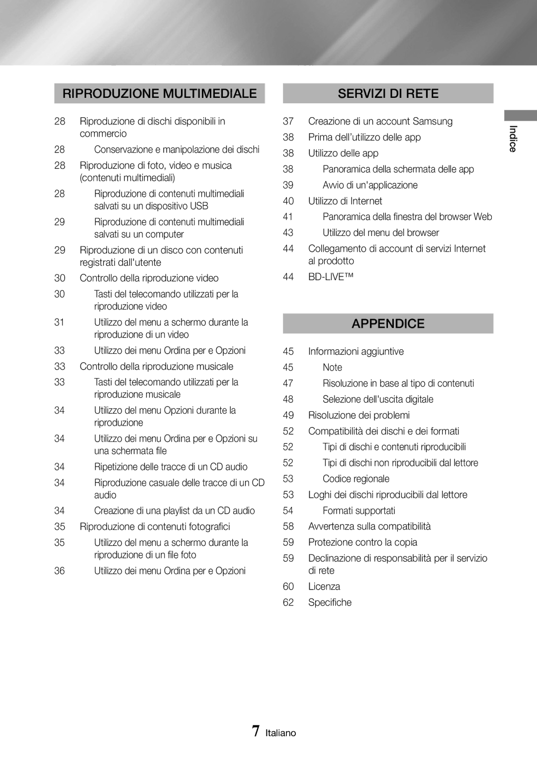 Samsung UBD-M8500/ZF manual Utilizzo dei menu Ordina per e Opzioni, Bd-Live 