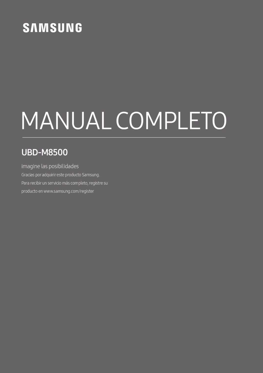 Samsung UBD-M8500/ZF manual Manual Completo 