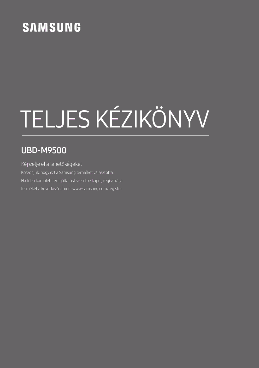 Samsung UBD-M9500/ZG, UBD-M9500/EN, UBD-M9500/ZF manual 