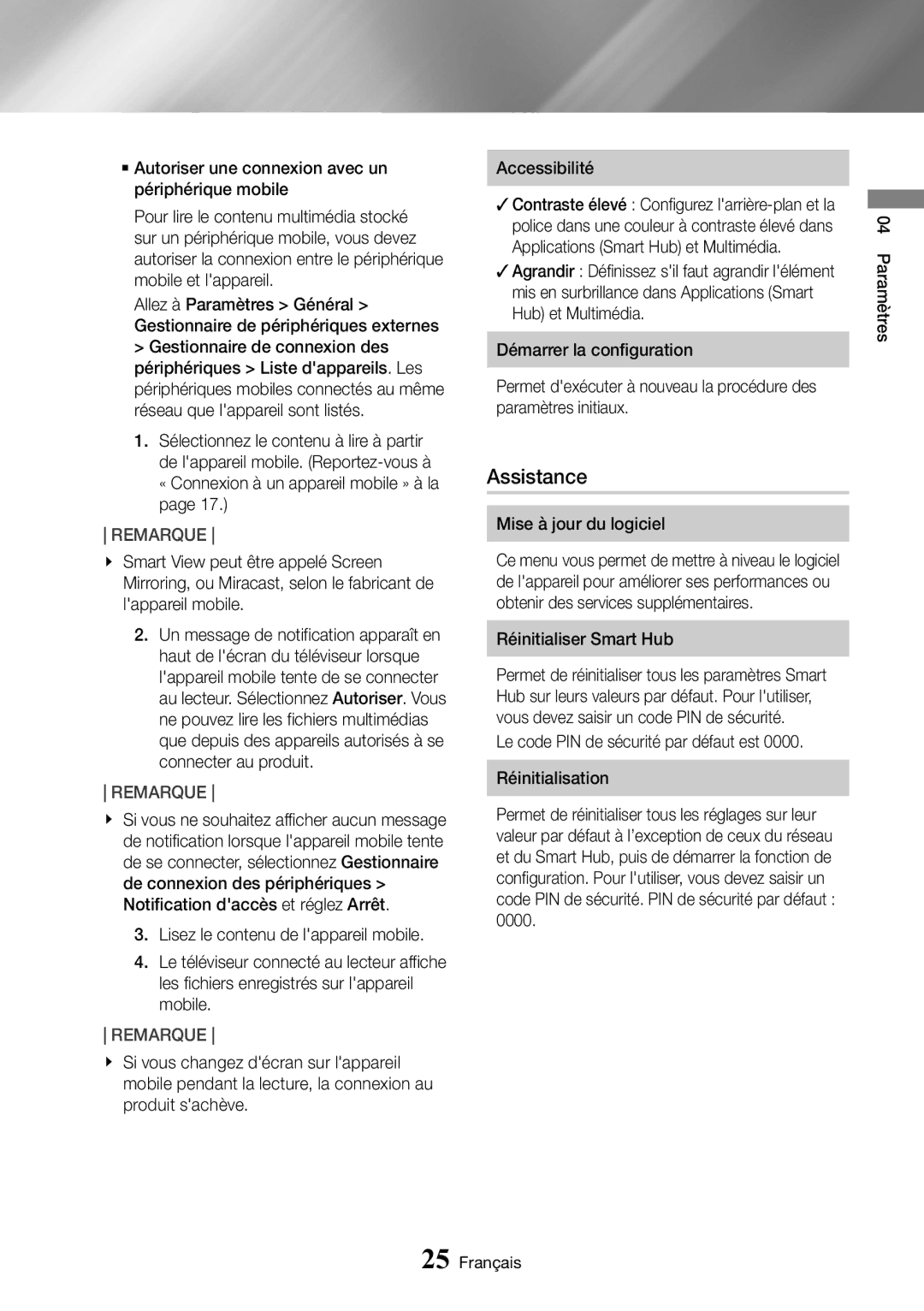 Samsung UBD-M9500/ZF manual Assistance 