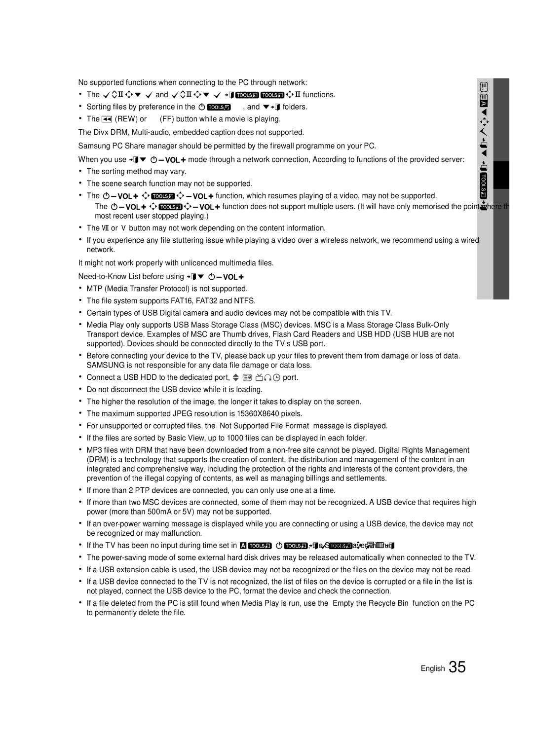 Samsung UC7000 user manual 