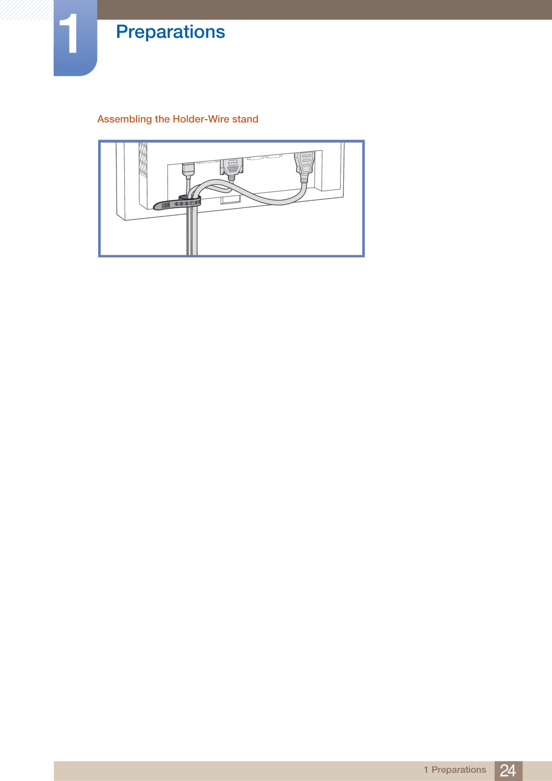 Samsung UD22B user manual Assembling the Holder-Wire stand 