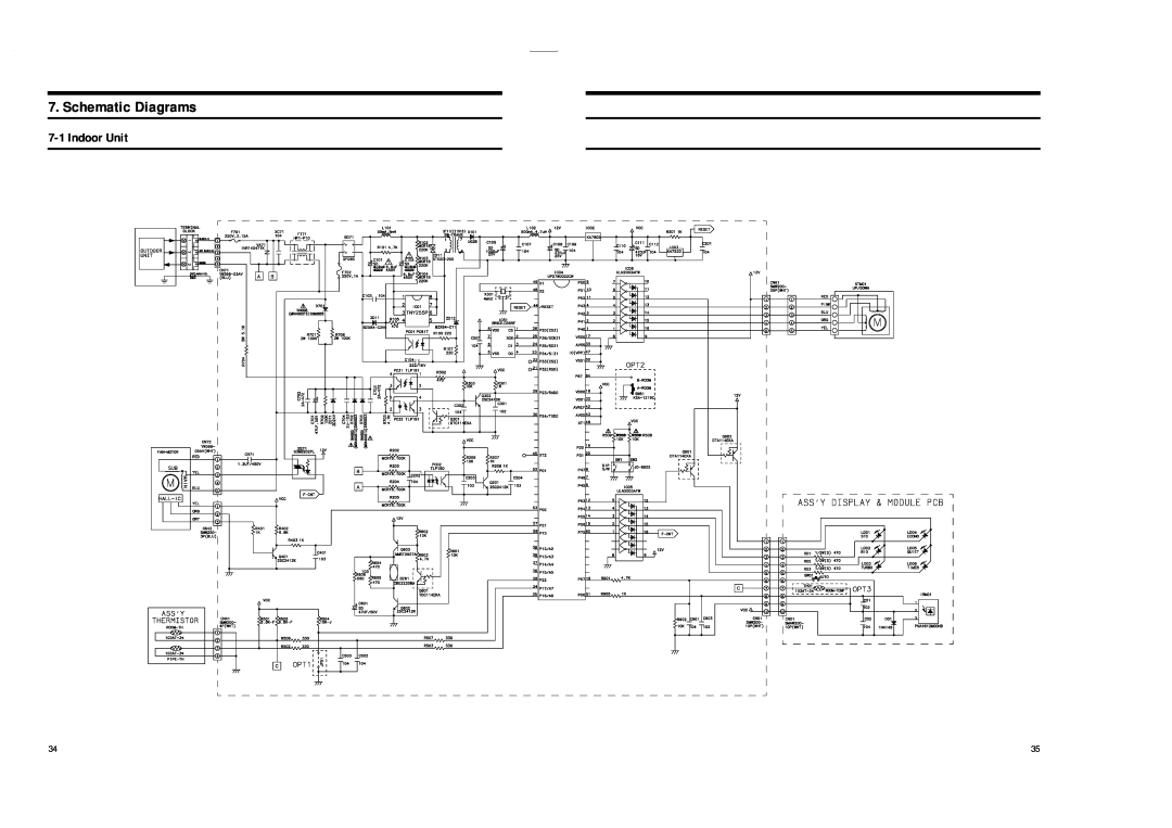 Samsung AD26B1C13, UD26B1C2, UD18B1C2, AD18B1C09 service manual Schematic Diagrams, 7-1Indoor Unit, AS07A56MA / AS09A56MA 