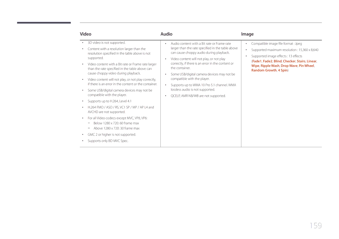 Samsung UD55C, UD46C user manual 159, Video Audio 