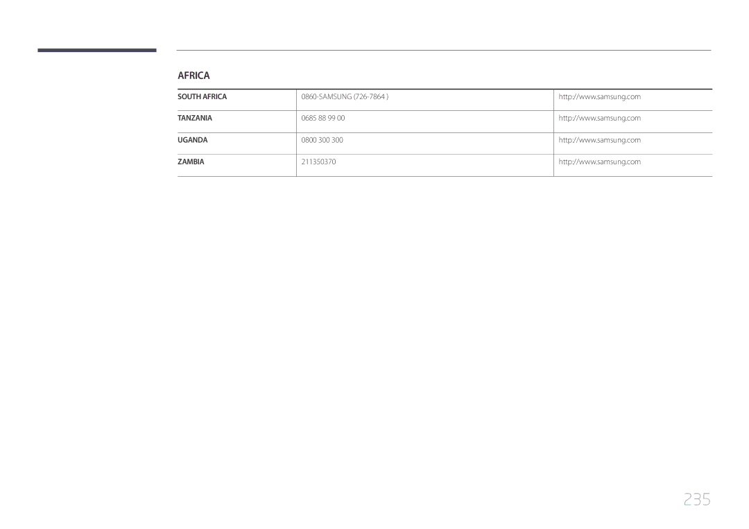 Samsung UD55C, UD46C user manual 235, 0685 88 99, 0800 300, 211350370 