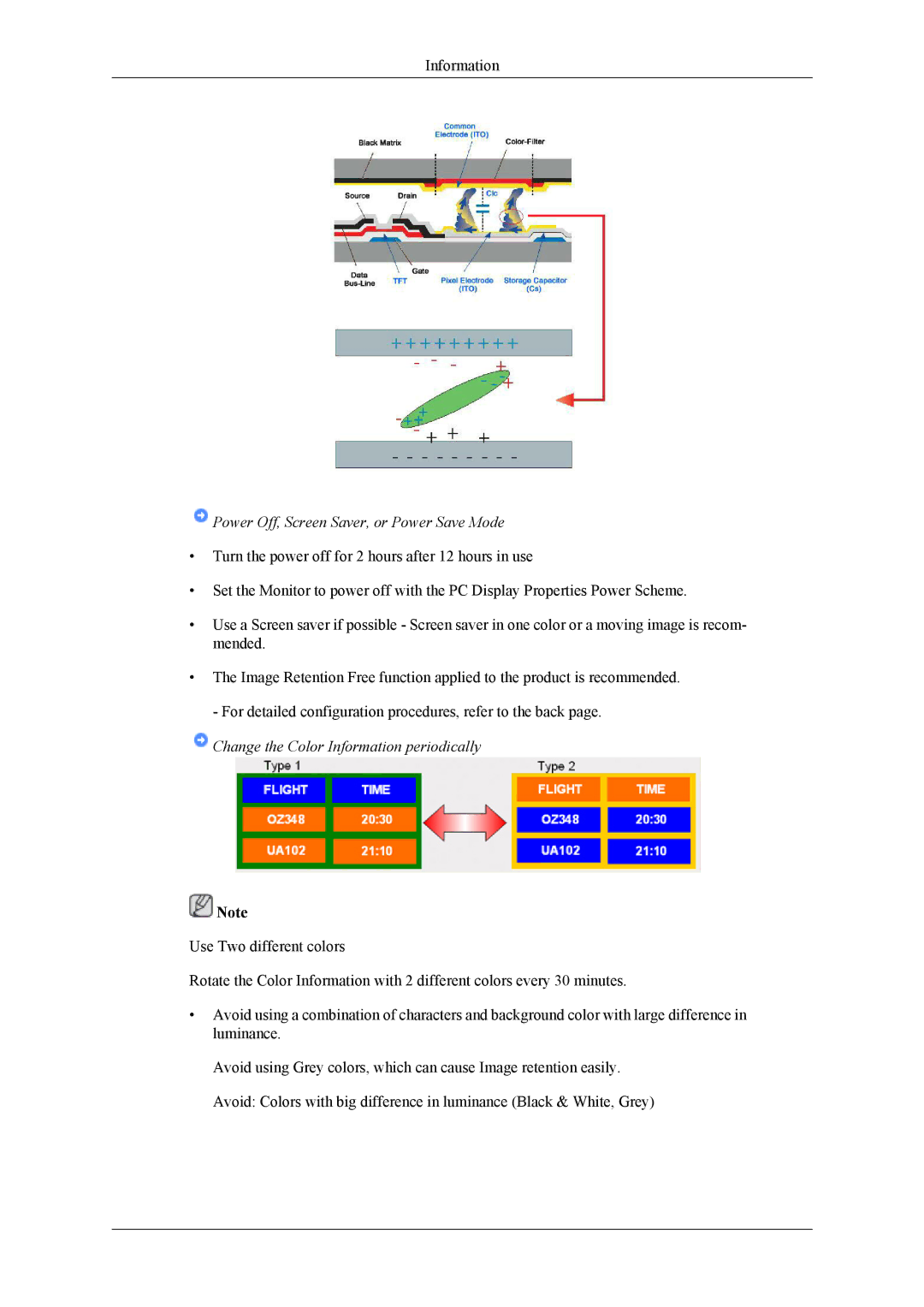 Samsung UD46A, UD55A user manual Power Off, Screen Saver, or Power Save Mode 