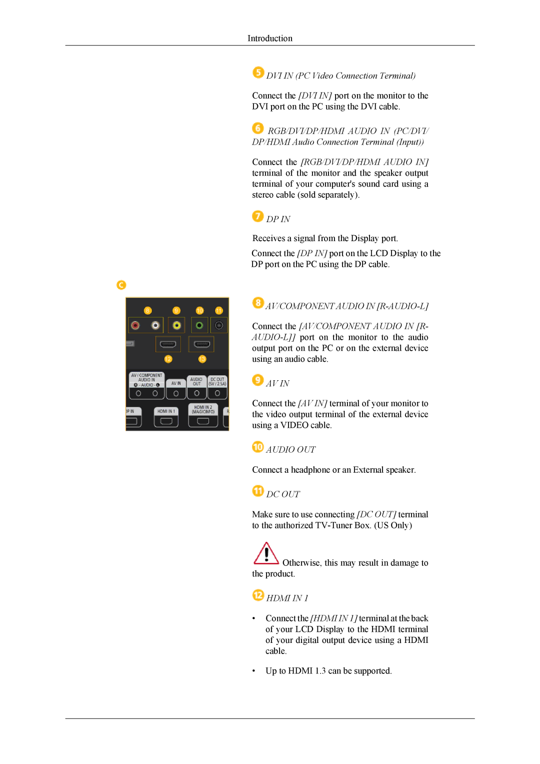 Samsung UD55A, UD46A user manual Audio OUT 