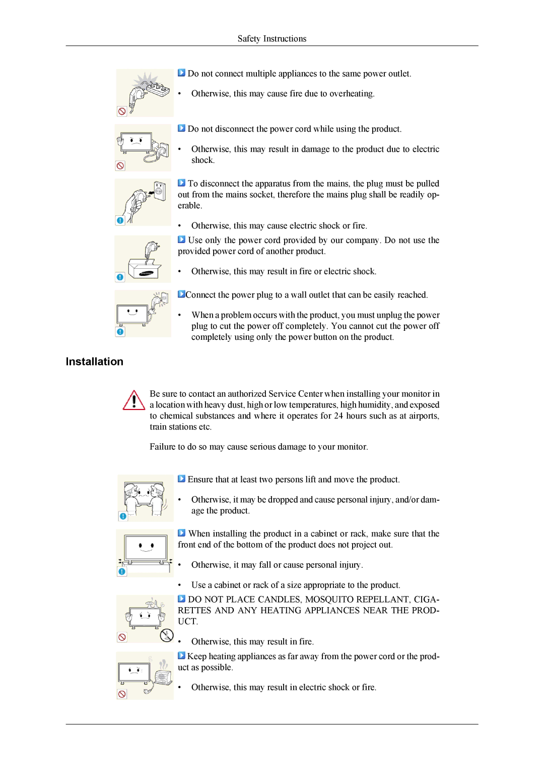 Samsung UD55A, UD46A user manual Installation 