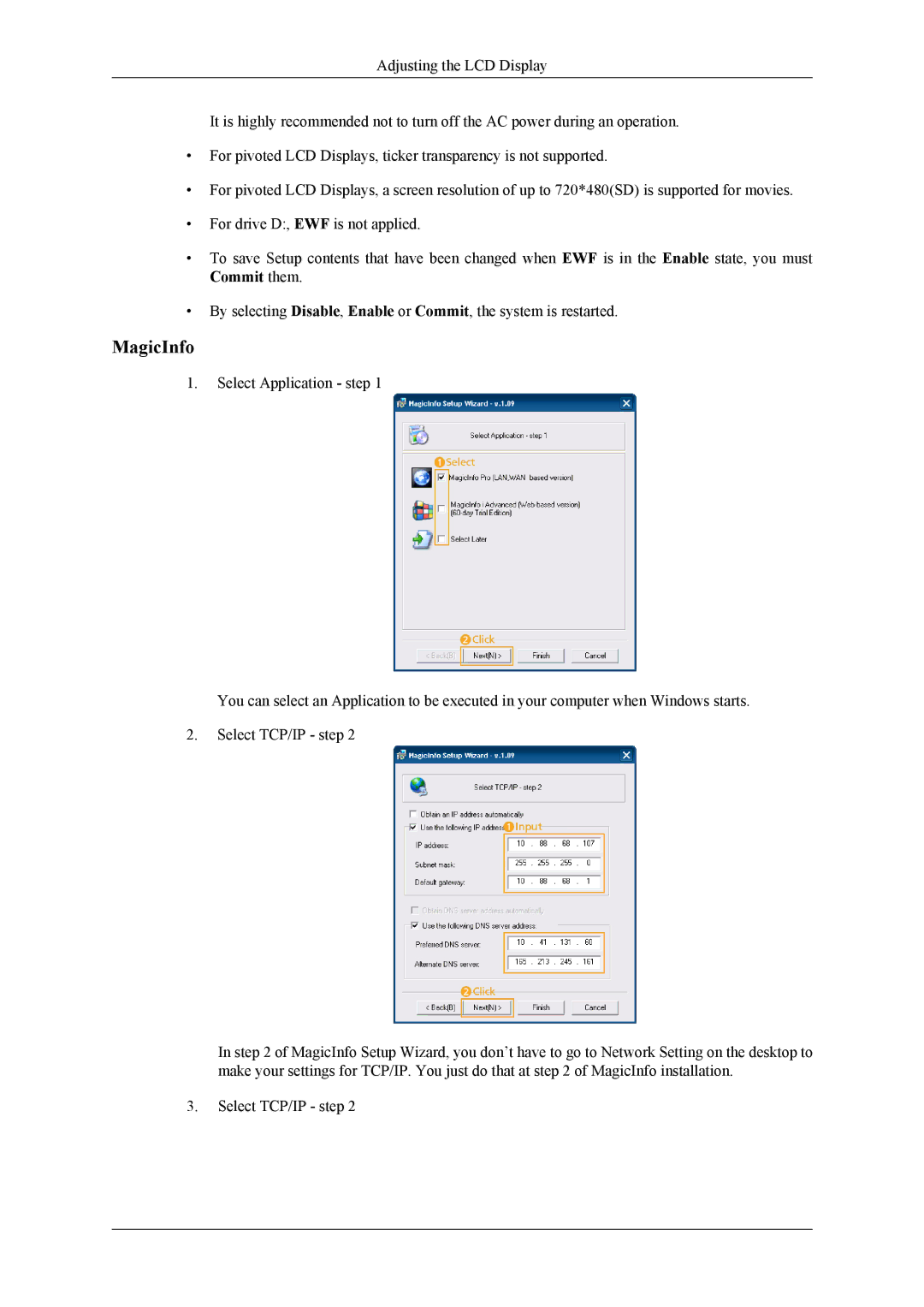 Samsung UD55A, UD46A user manual MagicInfo 