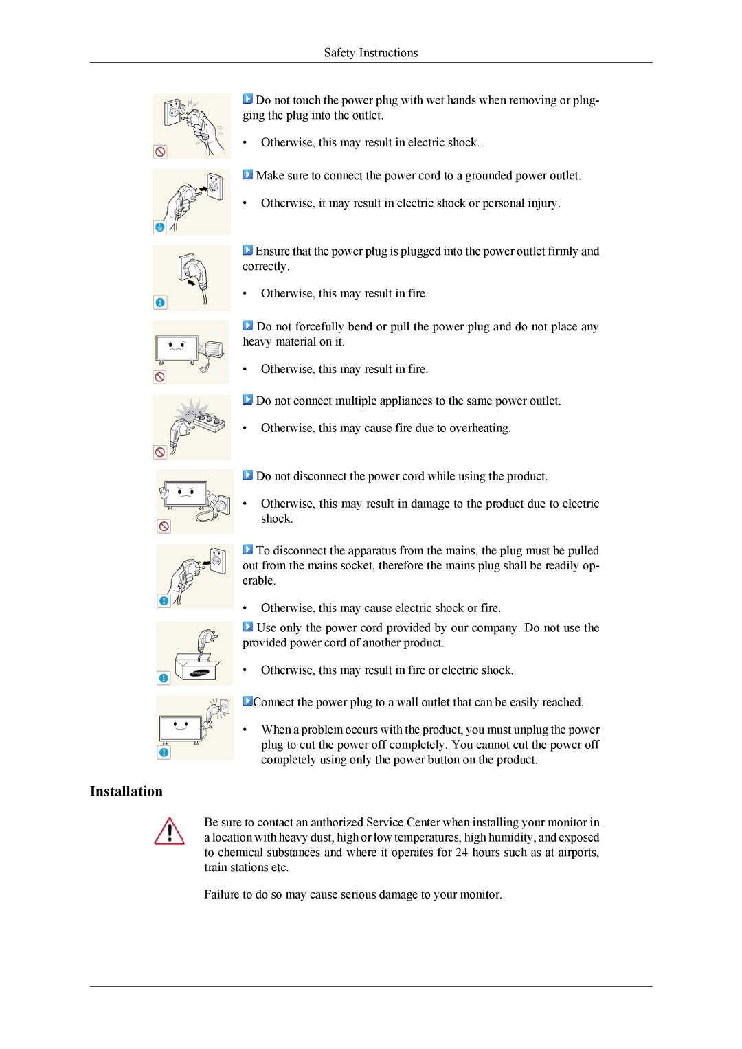 Samsung UD46A, UD55A user manual Installation 