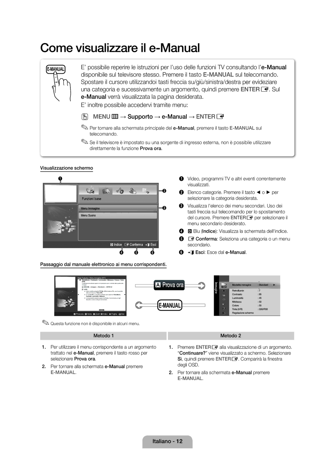 Samsung UE19D4000NWXXN Manual verrà visualizzata la pagina desiderata, Questa funzione non è disponibile in alcuni menu 